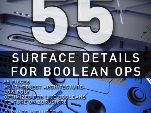 surface details for boolean operations Model 3D