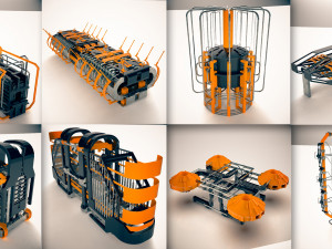 mega alien structures - 100 models kitbash set Model 3D