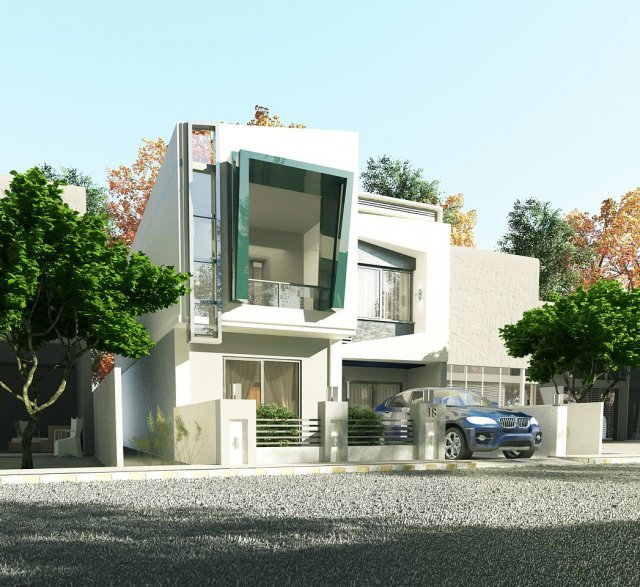 mv-i modern house 3D मॉडल .c4d .max .obj .3ds .fbx .stl .blend 
