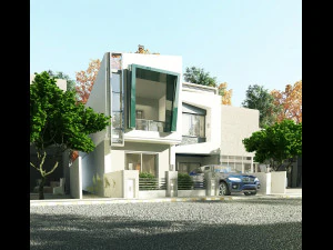 mv-i rumah modern Model 3D