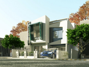 mv-i modern house 3D मॉडल