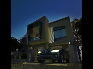 mv-i modern house 3D मॉडल