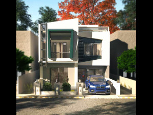 mv-i modern house 3D मॉडल