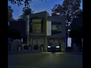 mv-i modern house 3D मॉडल
