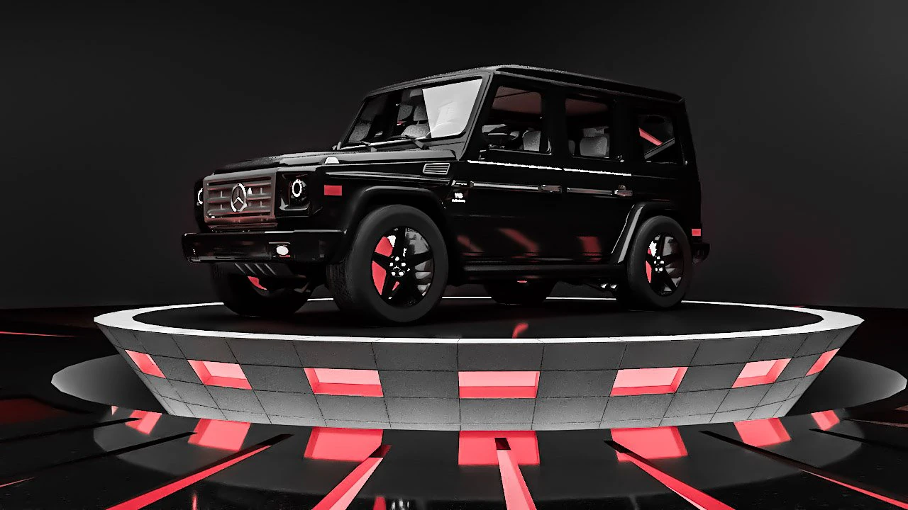 mercedes g-class black 3D Model .c4d .max .obj .3ds .fbx .stl .blend 