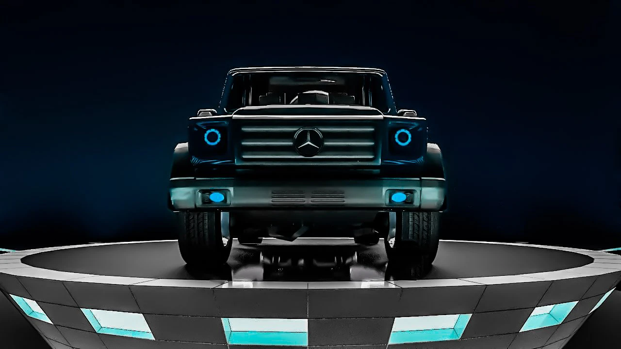 mercedes g-class -blue- 3D Model .c4d .max .obj .3ds .fbx .stl .blend