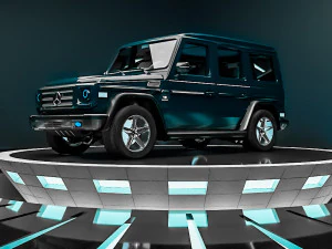 mercedes g-class -blue- 3D Model