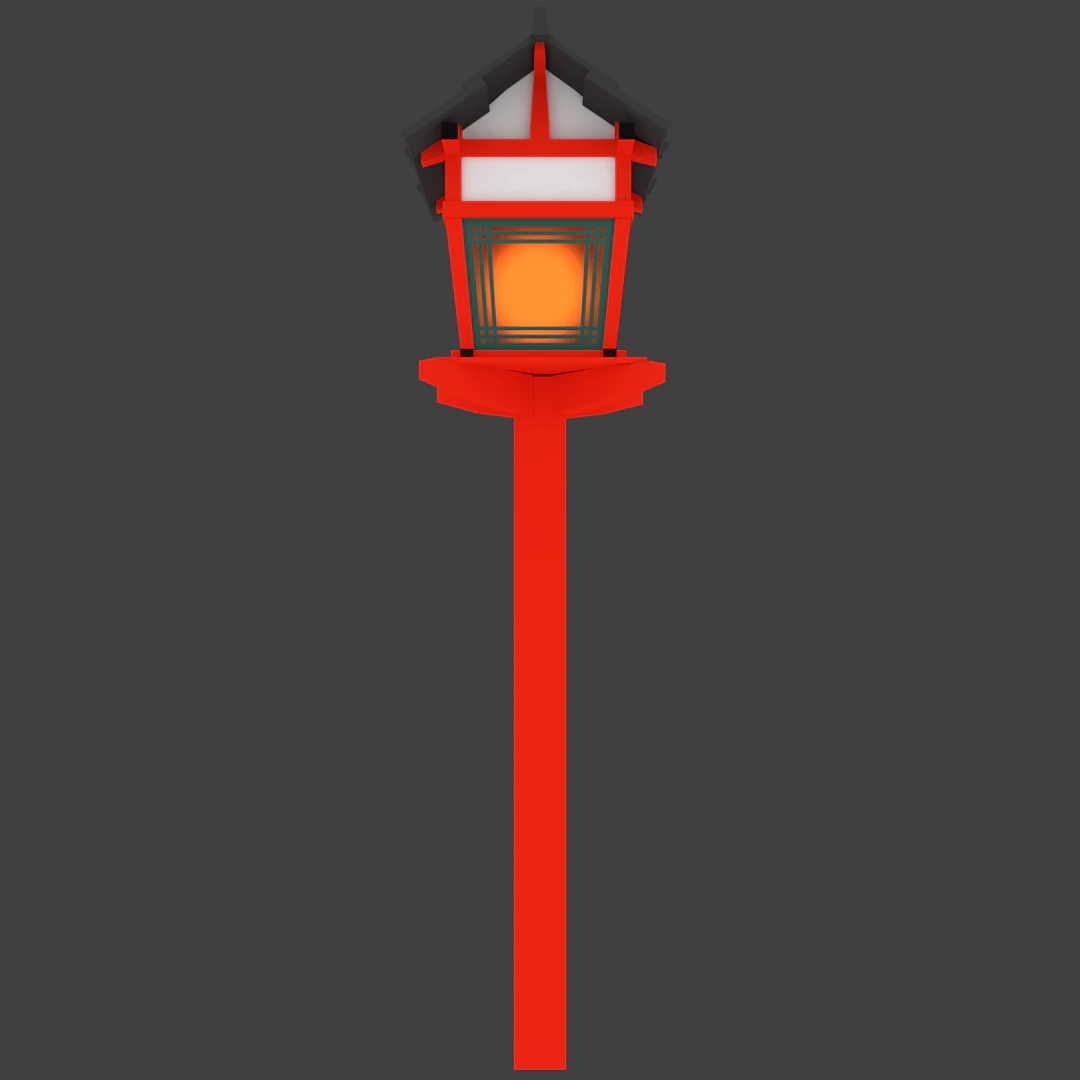 lowpoly lantern 3D Model .c4d .max .obj .3ds .fbx .stl .blend 