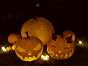 pumpkin halloween scene 3D मॉडल