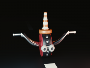 wheelie character 3D मॉडल