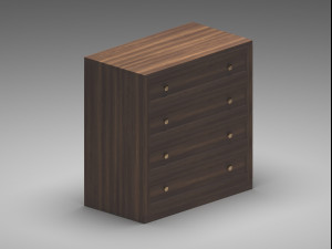 chest of drawers with drawers sonata 3D Model