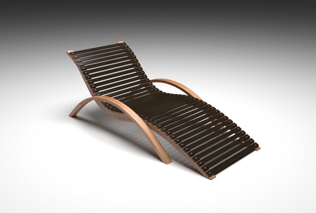 deckchair 3D Модель .c4d .max .obj .3ds .fbx .stl .blend