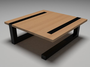 table wood metal 3D Model