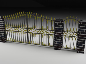 wrought iron gates 3D Model