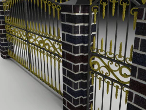 wrought iron gates 3D Model