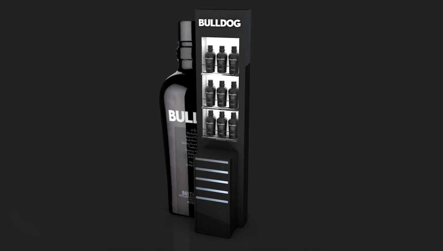bulldog london dry gin 3D Model .c4d .max .obj .3ds .fbx .stl .blend 