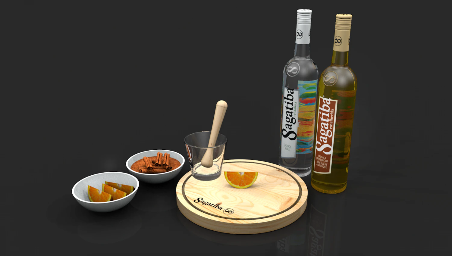 sagatiba - alcoholic beverage 3D Model .c4d .max .obj .3ds .fbx .stl .blend