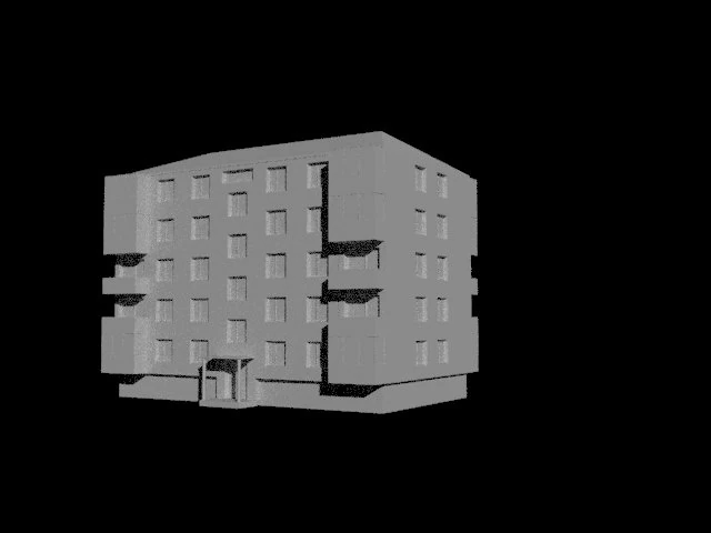 apartment house 3D Model .c4d .max .obj .3ds .fbx .stl .blend 