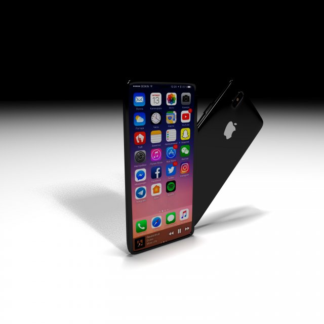 i phone 8 Model 3D .c4d .max .obj .3ds .fbx .stl .blend 