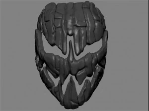 spooky charred mask 3D Print Model