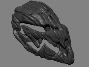 spooky charred mask 3D Print Model