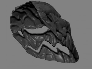 spooky charred mask 3D Print Model