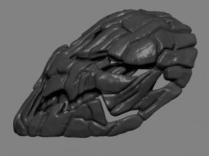 spooky charred mask 3D Print Model