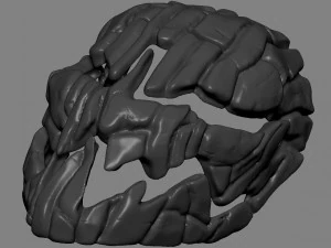spooky charred mask 3D Print Model