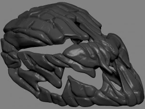 spooky charred mask 3D Print Model