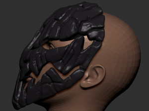spooky charred mask Modelo de impresión 3D