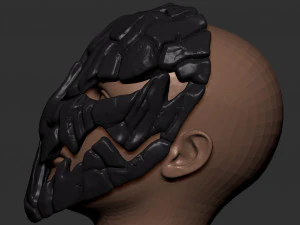 spooky charred mask 3D Print Model