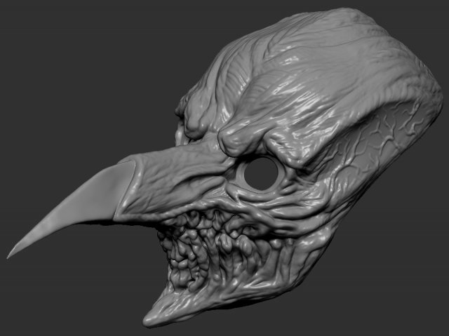 plague raven 3D-printmodel .c4d .max .obj .3ds .fbx .stl .blend 
