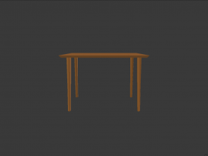low poly table 3D Model