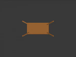 mesa baixa poli Modelo 3D