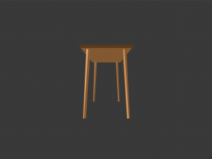 low poly table 3D Model
