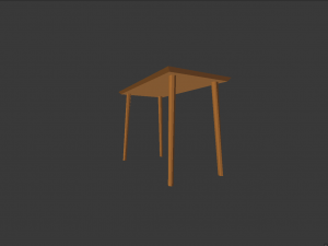 low poly table 3D Model