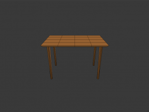 low poly table 3D Model