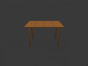 mesa baixa poli Modelo 3D