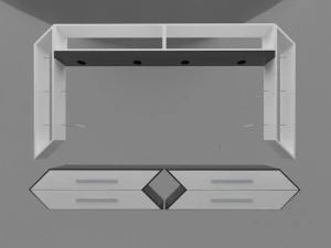 satuan televisi Model 3D