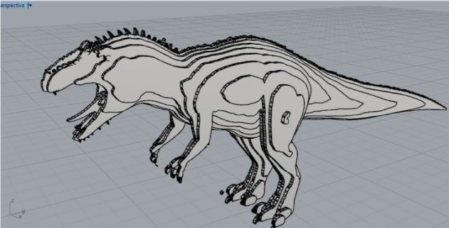 tyrannosaurus rex - serial plane 3D Baskı Modeli .c4d .max .obj .3ds .fbx .stl .blend 