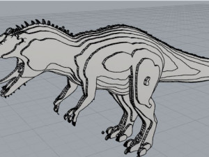 tyrannosaurus rex - serial plane Modelo de Impressão 3D