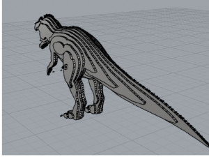 tyrannosaurus rex - serial plane 3D Baskı Modeli