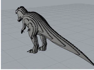 tyrannosaurus rex - serial plane 3D Print Model