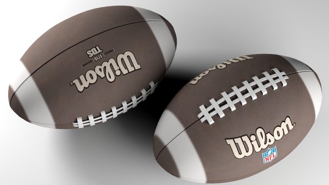 american football ball 3D-Modell .c4d .max .obj .3ds .fbx .stl .blend 