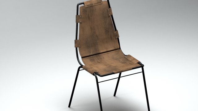 french vintage leather chair 3D Model .c4d .max .obj .3ds .fbx .stl .blend