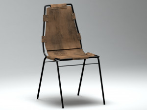 french vintage leather chair 3D Model
