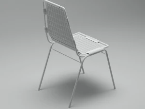 Французское винтажное кожаное кресло 3D Модель