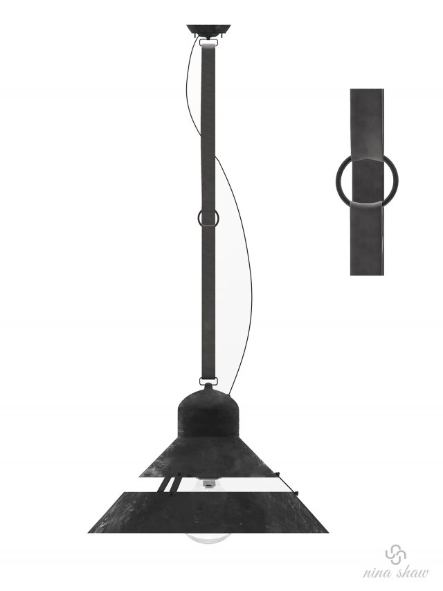 industrial lamp 3D 模型 .c4d .max .obj .3ds .fbx .stl .blend 