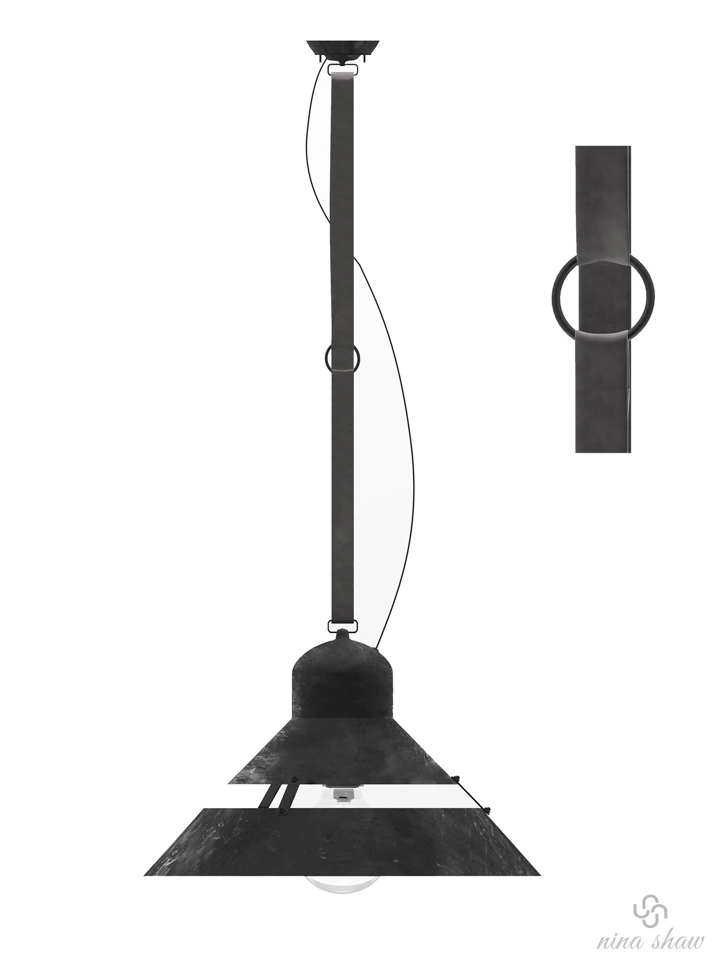 industrial lamp 3D Model .c4d .max .obj .3ds .fbx .stl .blend 