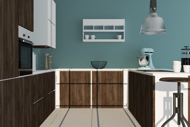 kitchen industrial style Modèle 3D .c4d .max .obj .3ds .fbx .stl .blend 